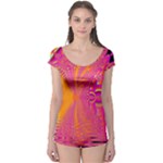 Magenta Boardwalk Carnival, Abstract Ocean Shimmer Boyleg Leotard (Ladies)