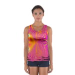 Magenta Boardwalk Carnival, Abstract Ocean Shimmer Tops