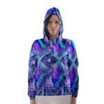 Peacock Crystal Palace Of Dreams, Abstract Hooded Wind Breaker (Women)