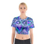 Peacock Crystal Palace Of Dreams, Abstract Cotton Crop Top