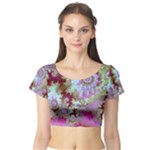Raspberry Lime Delighraspberry Lime Delight, Abstract Ferris Wheel Short Sleeve Crop Top (Tight Fit) Raspberry Lime Delighraspberry Lime Delight, Abstract Ferris Wheel Short Sleeve Crop Top (Tight Fit)