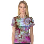 Raspberry Lime Delighraspberry Lime Delight, Abstract Ferris Wheel Women s V-Neck Sport Mesh Tee Raspberry Lime Delighraspberry Lime Delight, Abstract Ferris Wheel Women s V-Neck Sport Mesh Tee