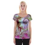 Raspberry Lime Delighraspberry Lime Delight, Abstract Ferris Wheel Women s Cap Sleeve Top