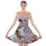 Raspberry Lime Delighraspberry Lime Delight, Abstract Ferris Wheel Strapless Dresses