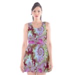 Raspberry Lime Delighraspberry Lime Delight, Abstract Ferris Wheel Scoop Neck Skater Dress