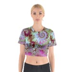 Raspberry Lime Delighraspberry Lime Delight, Abstract Ferris Wheel Cotton Crop Top