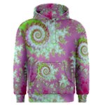 Raspberry Lime Surprise, Abstract Sea Garden  Men s Pullover Hoodie