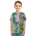 Rose Apple Green Dreams, Abstract Water Garden Kid s Sport Mesh Tee