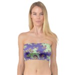 Sea Shell Spiral, Abstract Violet Cyan Stars Bandeau Top Sea Shell Spiral, Abstract Violet Cyan Stars Bandeau Top
