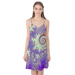 Sea Shell Spiral, Abstract Violet Cyan Stars Camis Nightgown