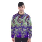 Sea Shell Spiral, Abstract Violet Cyan Stars Wind Breaker (Men) Sea Shell Spiral, Abstract Violet Cyan Stars Wind Breaker (Men)