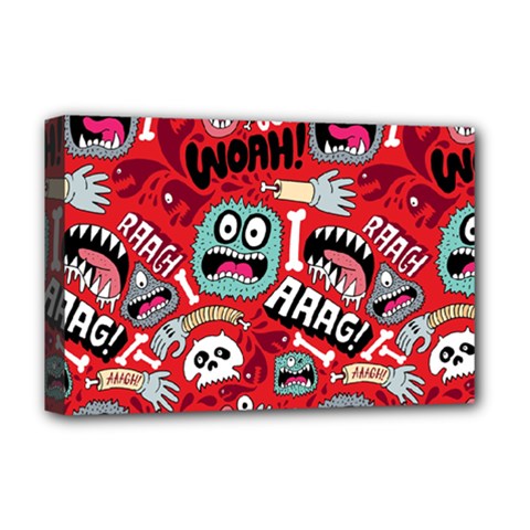 Agghh Pattern Deluxe Canvas 18  x 12  (Stretched) from ArtsNow.com