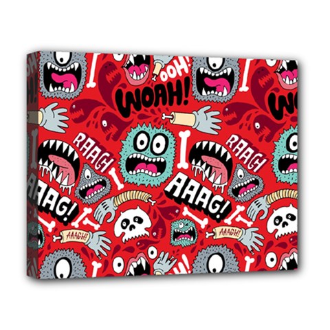 Agghh Pattern Deluxe Canvas 20  x 16  (Stretched) from ArtsNow.com