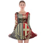 Ac Milan Long Sleeve Skater Dress