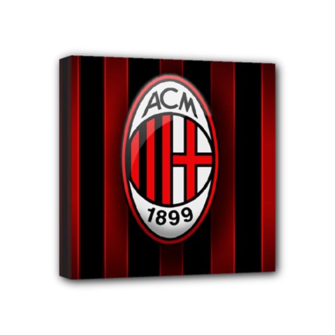 Ac Milan Logo Mini Canvas 4  x 4  (Stretched) from ArtsNow.com