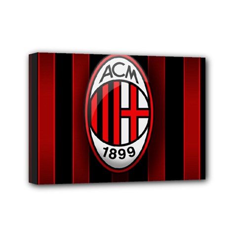 Ac Milan Logo Mini Canvas 7  x 5  (Stretched) from ArtsNow.com