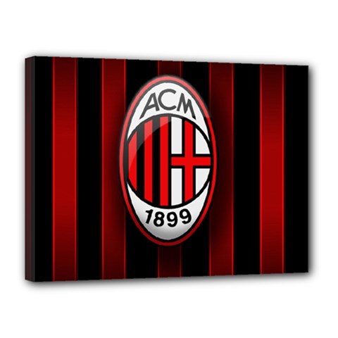 Ac Milan Logo Canvas 16  x 12  (Stretched) from ArtsNow.com