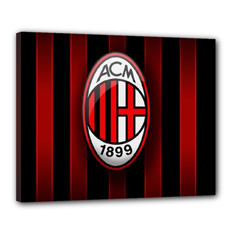 Ac Milan Logo Canvas 20  x 16  (Stretched) from ArtsNow.com