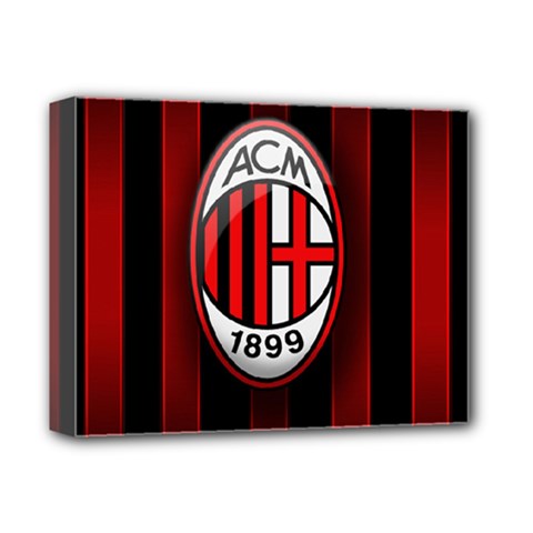 Ac Milan Logo Deluxe Canvas 14  x 11  (Stretched) from ArtsNow.com