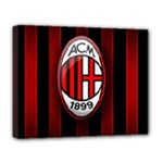 Ac Milan Logo Deluxe Canvas 20  x 16  (Stretched)