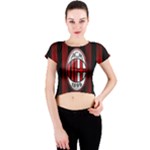 Ac Milan Logo Crew Neck Crop Top