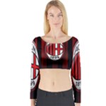Ac Milan Logo Long Sleeve Crop Top (Tight Fit)