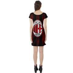 Short Sleeve Skater Dress Back Short Sleeve Skater Dress Back