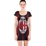 Ac Milan Logo Short Sleeve Bodycon Dress