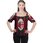 Ac Milan Logo Women s Cutout Shoulder Tee