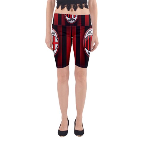 Ac Milan Logo Yoga Cropped Leggings from ArtsNow.com