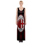 Ac Milan Logo Maxi Thigh Split Dress
