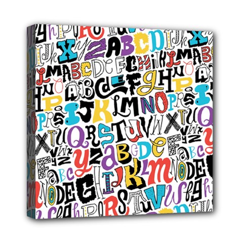 Alpha Pattern Mini Canvas 8  x 8  (Stretched) from ArtsNow.com