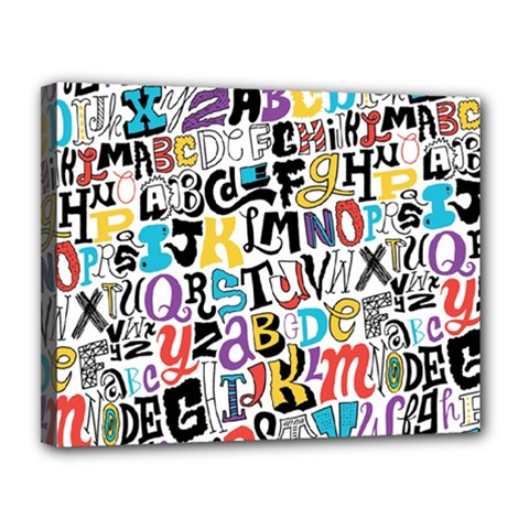 Alpha Pattern Canvas 14  x 11  (Stretched) from ArtsNow.com