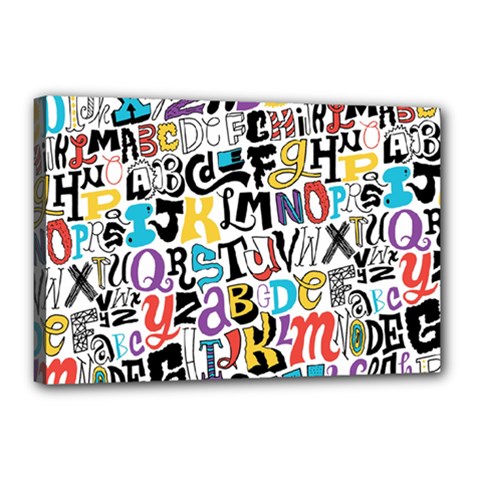Alpha Pattern Canvas 18  x 12  (Stretched) from ArtsNow.com
