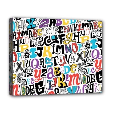 Alpha Pattern Deluxe Canvas 20  x 16  (Stretched) from ArtsNow.com