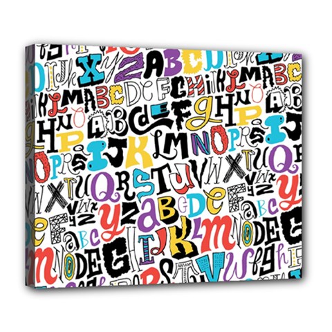 Alpha Pattern Deluxe Canvas 24  x 20  (Stretched) from ArtsNow.com
