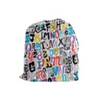 Alpha Pattern Drawstring Pouch (Large)