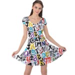 Alpha Pattern Cap Sleeve Dress