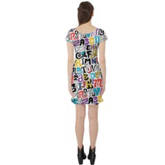 Short Sleeve Skater Dress Back Short Sleeve Skater Dress Back