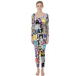 Alpha Pattern Long Sleeve Catsuit