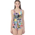 Alpha Pattern One Piece Swimsuit