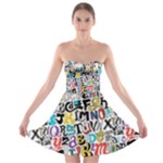 Alpha Pattern Strapless Bra Top Dress