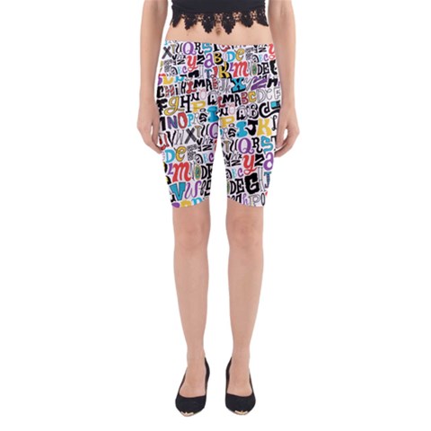 Alpha Pattern Yoga Cropped Leggings from ArtsNow.com