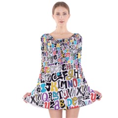 Long Sleeve Velvet Skater Dress 