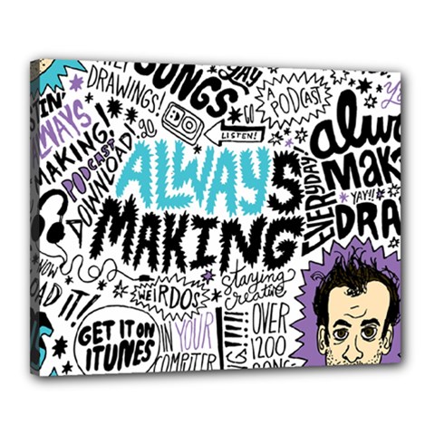 Always Making Pattern Canvas 20  x 16  (Stretched) from ArtsNow.com