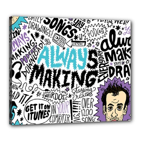 Always Making Pattern Canvas 24  x 20  (Stretched) from ArtsNow.com