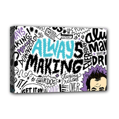 Always Making Pattern Deluxe Canvas 18  x 12  (Stretched) from ArtsNow.com