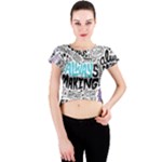 Always Making Pattern Crew Neck Crop Top