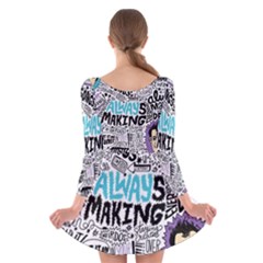 Long Sleeve Velvet Skater Dress 
