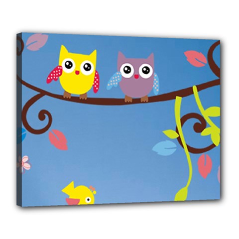 Animal Bird Cartoon Canvas 20  x 16  (Stretched) from ArtsNow.com